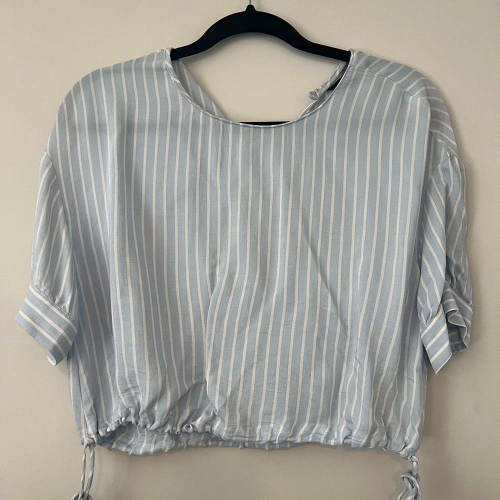 Light Blue flowy Zara top size small